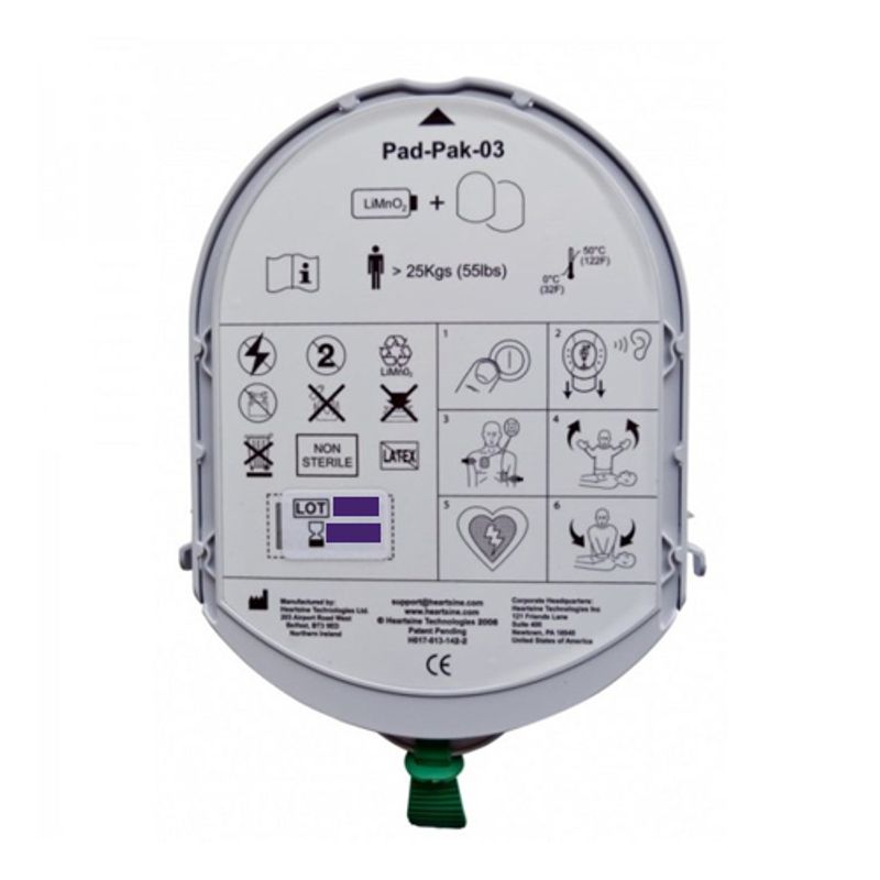 Batteri Med Elektrodesett Pad 300P/350P/360P/500P Voksen