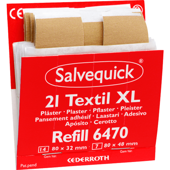 Hovedbilde Salvequick Tekstilplaster store 21stk REF 6470