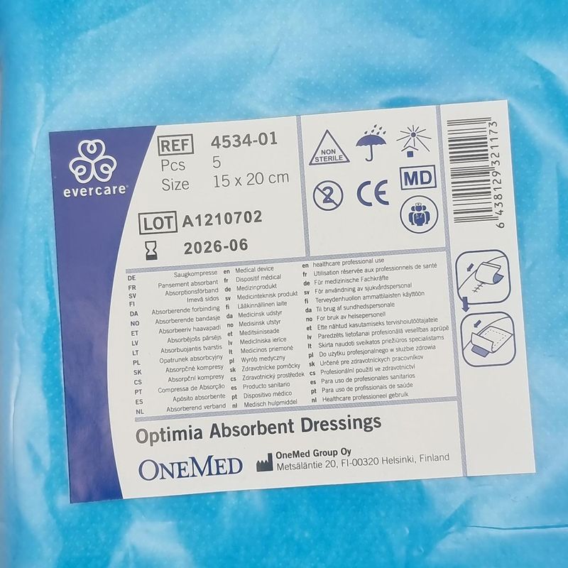 Absorberende bandasje 15x20cm 15x20cm usteril 5 stk.